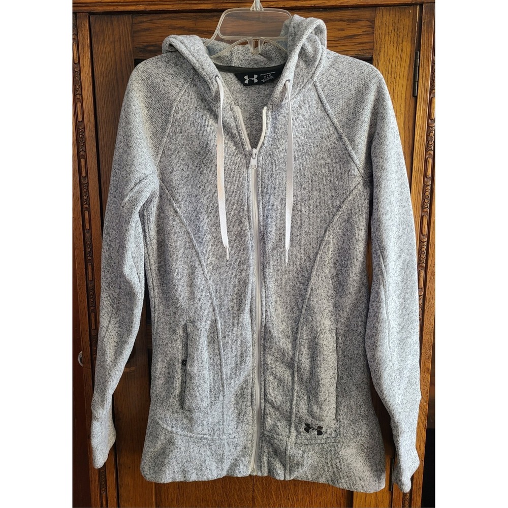 Under Armour Jacket Womens XS Wintersweet Full Zip Hoodie Heather Gray Storm Tec